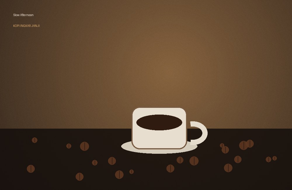 Menikmati kopi sore